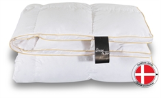 Dobbeltdyne 240x220cm - Satin moskus dundyne - Helårs king size dyne  - Dream By Borg Prinsessen 