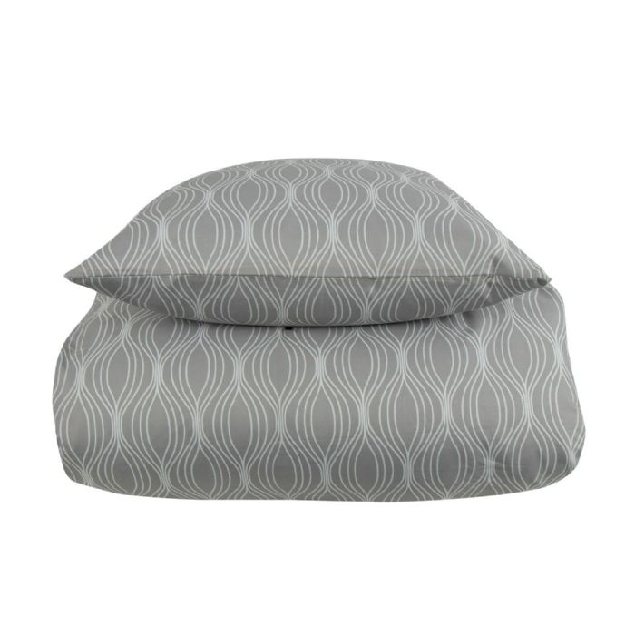 Sengetøj - Wave grey - Mønstret sengesæt - Microfiber - IN Style