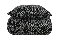 Sengetøj 140x200 cm - Leopard plettet dynebetræk - 100% Bomuld - Borg Living sengesæt