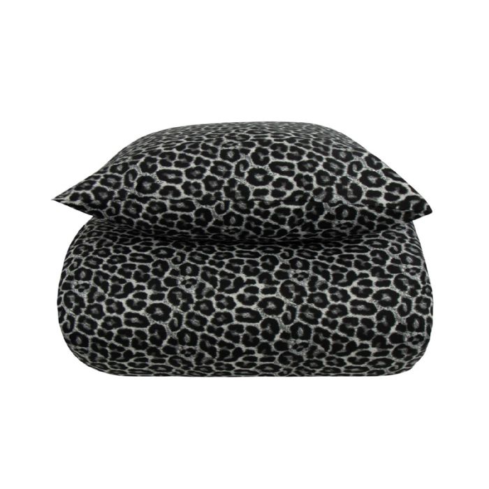 Sengetøj 240x220 - King size - Leopard plettet dobbelt dynebetræk - 100% Bomuld - Borg Living sengesæt