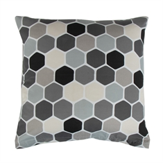  Pudebetræk 60x63 cm - Cube grey - mønstret pudebetræk - In Style