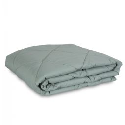 Vattæppe - Støvet grøn fiberdyne af fibervat - Quiltet tæppe - Zen Sleep sommerdyne 
