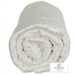 Silke varm helårsdyne - 100% mulberry silke - Silkesatin bloster - Butterfly Silk