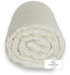 Silkedyne 140x220 cm - Helårsdyne - Butterfly Silk med 100% mulberry silke 