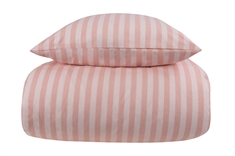 King size sengetøj 240x220 cm - Stripes rose - Stribet sengetøj til dobbeltdyner - 100% Bomuld - Borg Living