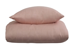 Sengetøj 240x220 cm - Check rosa - Sengesæt i 100% Bomuldssatin - By Night dobbelt dynebetræk