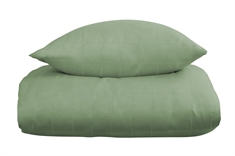 Sengetøj dobbeltdyne 200x200 cm - Check grøn - Sengelinned i 100% Bomuldssatin - By Night dobbeltdyne betræk
