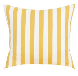 Pudebetræk 50x70 cm - Nordic Stripe Curry - Karry og Hvid - 100% Bomuldssatin 