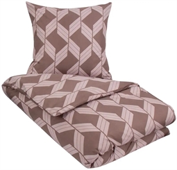Dobbelt sengetøj 200x200 cm - Edge Rose - Rosa -  Microfiber 