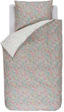 Blomstret sengetøj - 140x220 cm - Little sea green - Sengesæt med 2 i 1 design - Pip Studio sengetøj