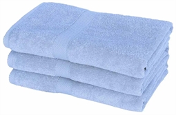 Lyseblå bade håndklæder - 70x140 cm - Diamant - Lyseblå - 100% Bomuld - Bløde bade håndklæder fra Egeria