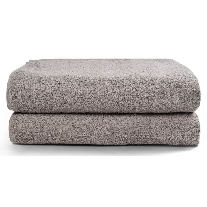 Badehåndklæder - 2 stk. - 70x140 cm - Lysegrå - 100% Bomuld - Håndklædepakke fra Nordisk tekstil