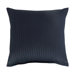 Pudebetræk 60x63 cm - Jacquardvævet - Mørkeblå - 100% bomuldssatin