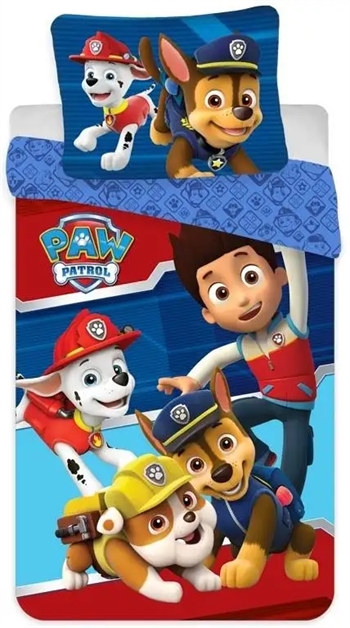 Sengetøj 150x210 cm - Paw Patrol - 2 i 1 design - 100% bomuld