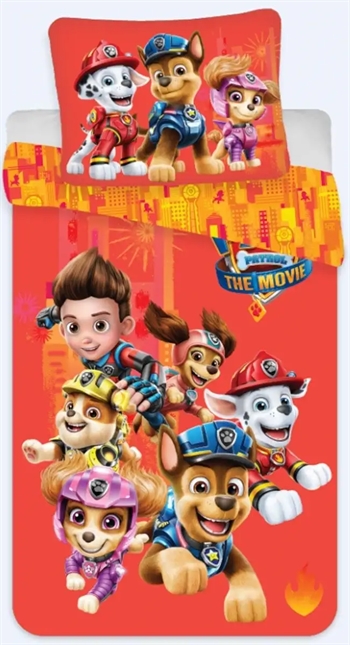 Paw Patrol sengetøj - 140x200 cm - Team Paw Patrol - Dynebetræk med 2 i 1 design - 100% bomulds sengesæt