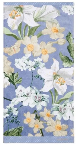 Essenza Rosalee badehåndklæde - 70x140 cm - Blå - 100% økologisk bomuld - Essenza badehåndklæder 
