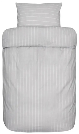 Flonel sengetøj - 140x200 cm - Simon grå sengesæt - 100% bomuldsflonel - Høie sengetøj