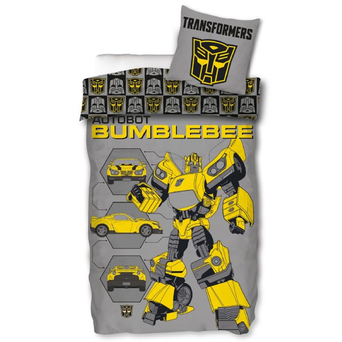 Transformers Sengetøj 150x210 cm - Bumblebee - Dynebetræk i 100% bomuld