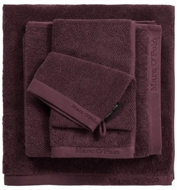 Luksus gæstehåndklæde - 30x50 cm - Aubergine - 100% Bomuld - Marc O Polo håndklæder på tilbud