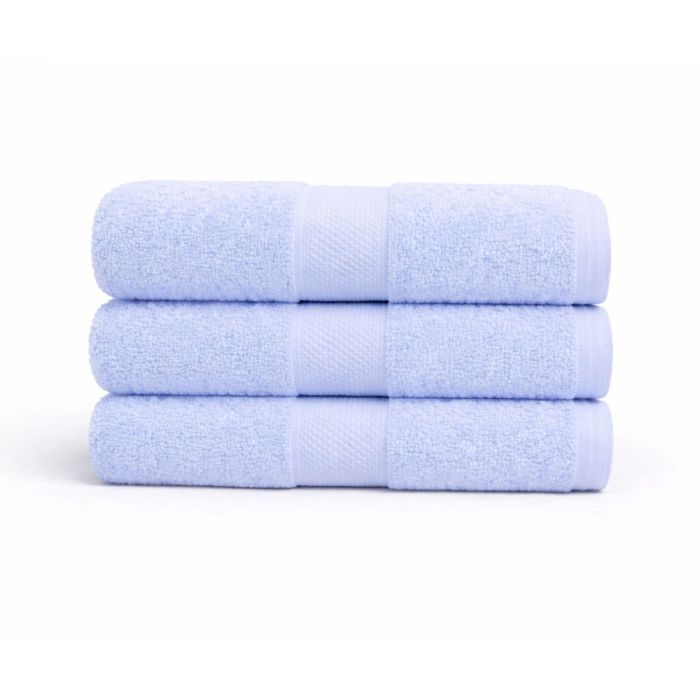 Bomulds håndklæde - 100% bomuld - Diamant - Lyseblå