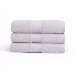 Bomulds håndklæde - 100% bomuld - Diamant - Lysegrå