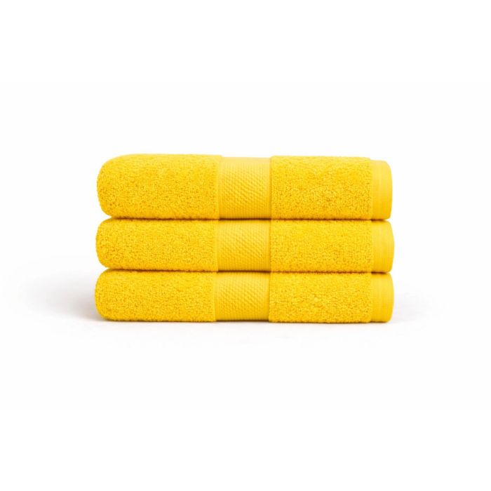 Bomulds håndklæde - 100% bomuld - Diamant - Gul