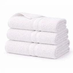 Bomulds håndklæde - 100% bomuld - Hvid