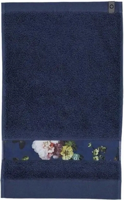 Essenza Fleur - Gæstehåndklæde - 30x50 cm - Blå - 100% Bomuld - Håndklæder fra Essenza