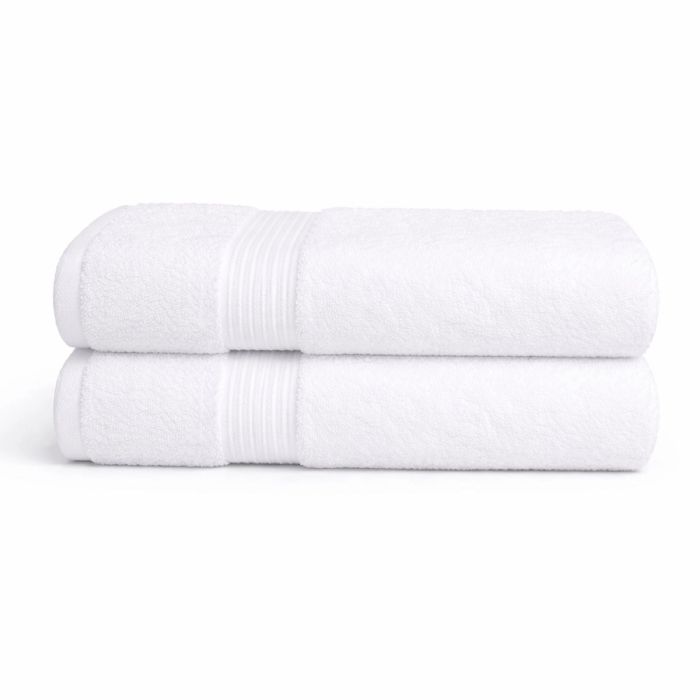 Bambus håndklæde - Gæstehåndklæde 40x60 cm - Bambus/bomuld - Hvid