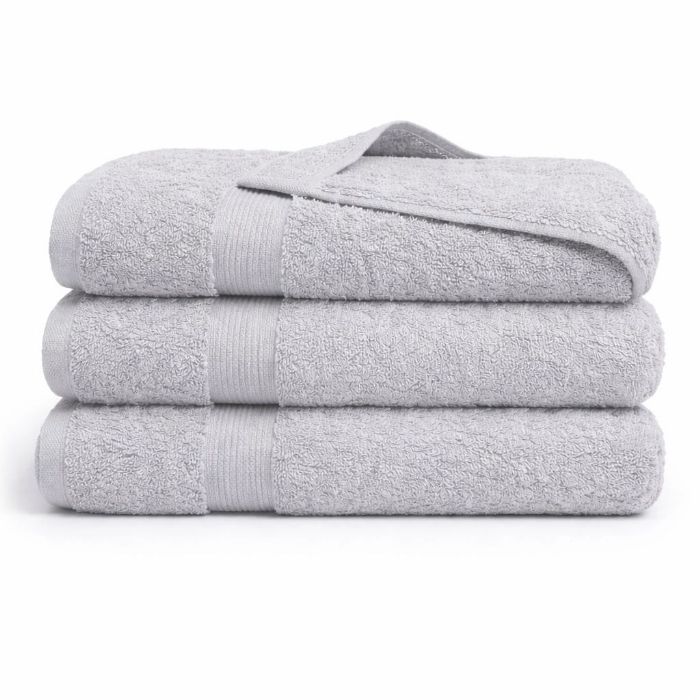 Bambus håndklæde - Gæstehåndklæde 40x60 cm - Bambus/bomuld - Lysegrå