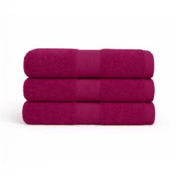 Bomulds håndklæde - 100% bomuld - Diamant - Aubergine