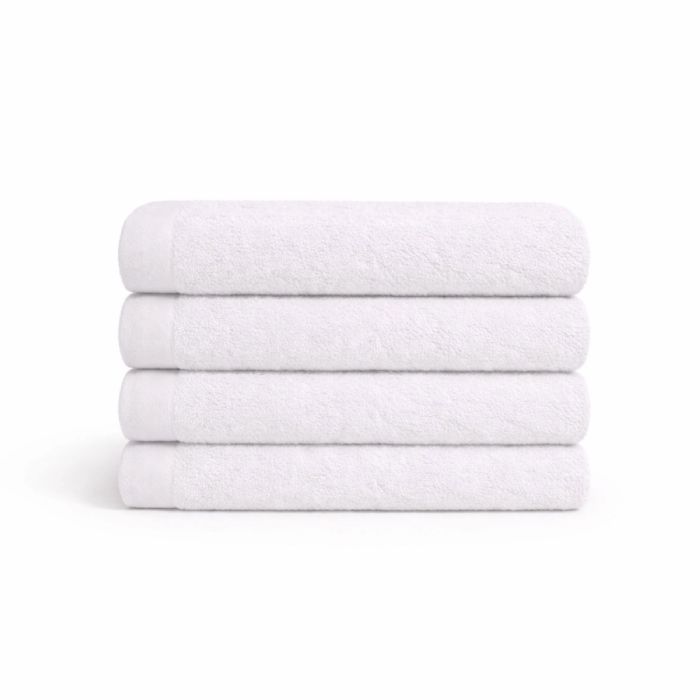 Bomulds håndklæde - 100% bomuld - Valmue - Hvid