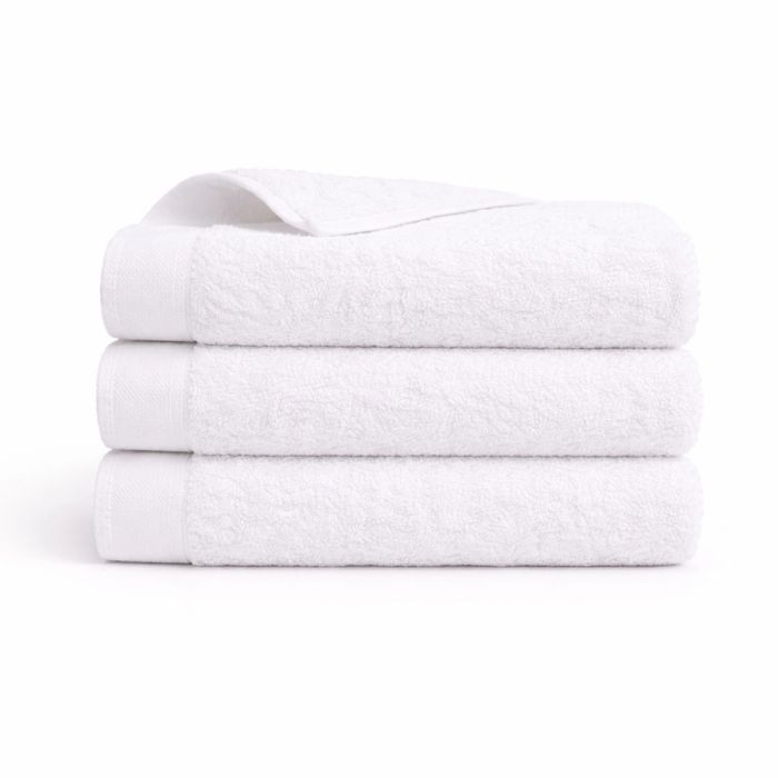 Bomulds håndklæde - 100% bomuld - Gæstehåndklæde 40x60 cm - Valmue - Hvid