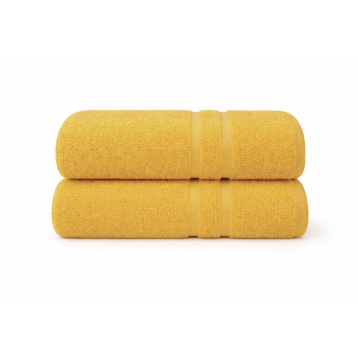 Bomulds håndklæde - 100% bomuld - Gul