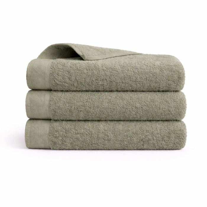 Bomulds håndklæde - 100% bomuld - Valmue - Lysegrøn