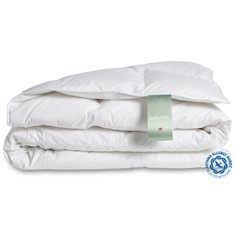 Dobbeltdyne 240x220 cm - Helårsdyne - Nænsom allergivenlig og økologisk king size dyne - Svanemærket lun dyne - Liv