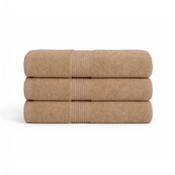 Bomulds håndklæde - 100% bomuld - Sand