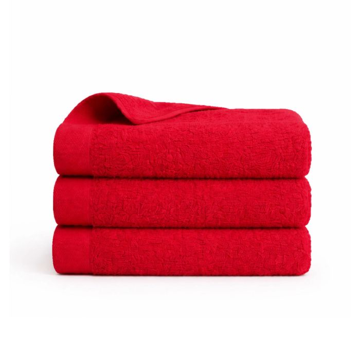Bomulds håndklæde - 100% bomuld - Valmue - Rød
