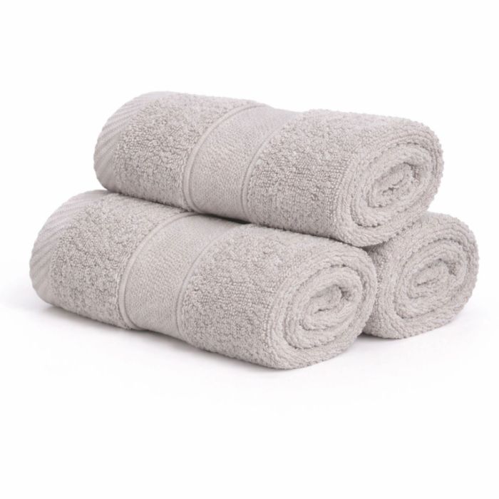 Bomulds vaskeklud - 100% bomuld - Vaskeklud 30x30 cm - Diamant - Lysegrå