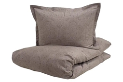 Sengetøj 140x200 cm - Vito beige sengetøj - Dynebetræk i 100% bomuldssatin - Borås Cotton sengetøj